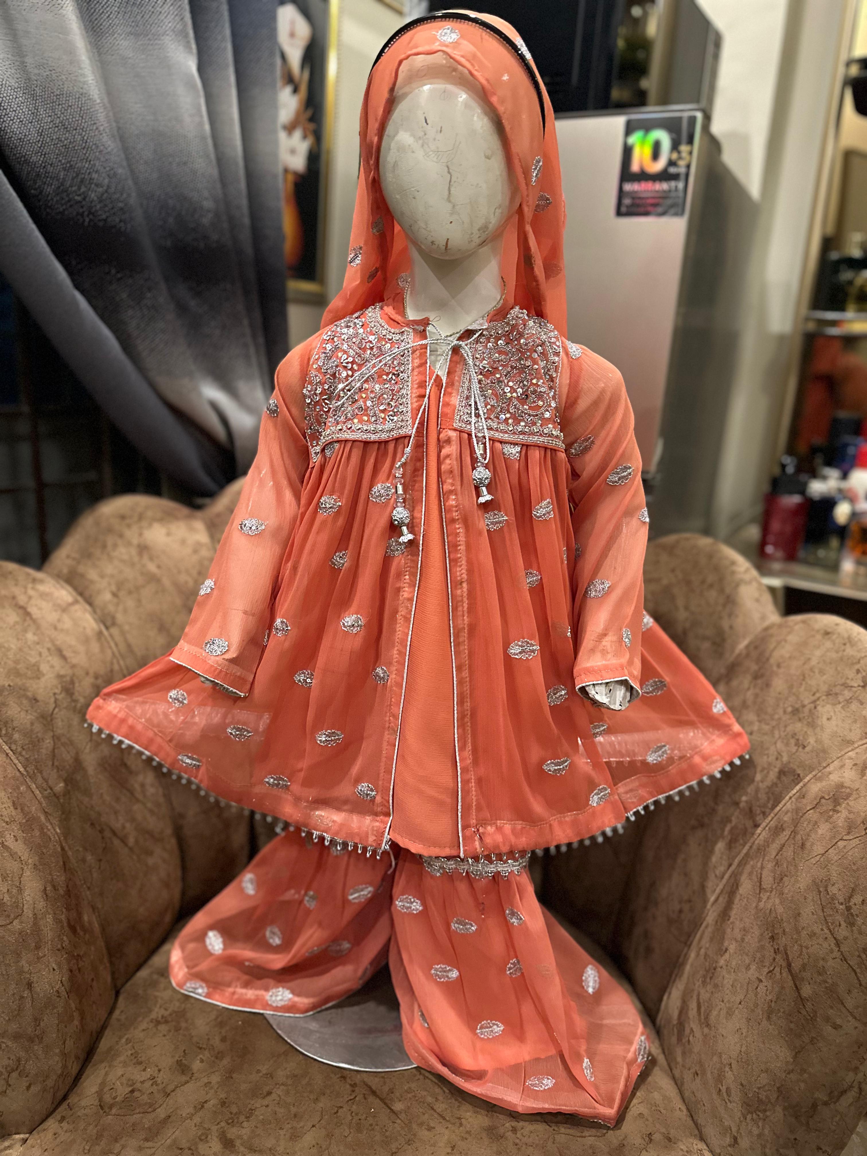 Kid's Chiffon Gharara
