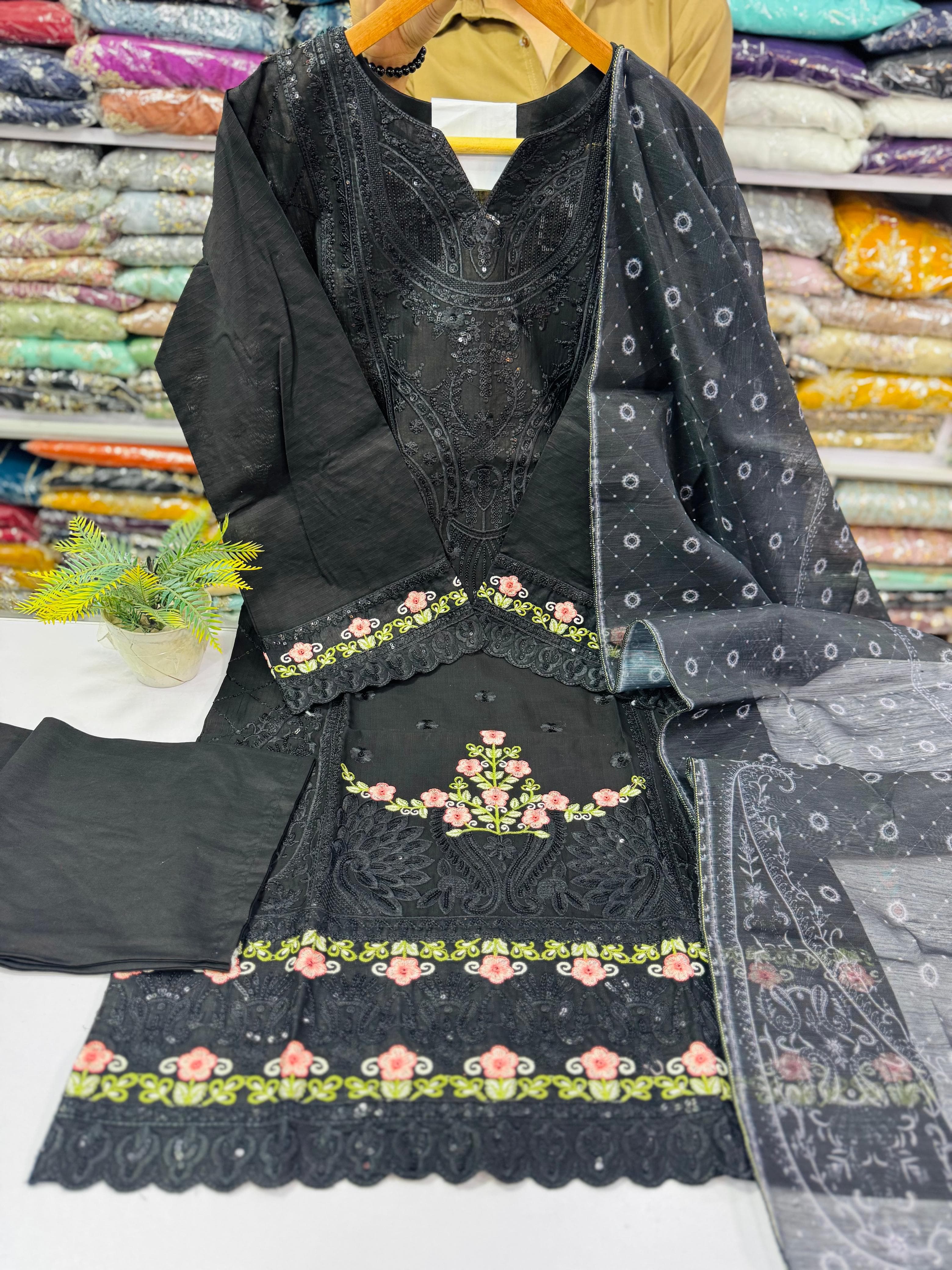 Cotton Embroidered 3pc Stitch 3