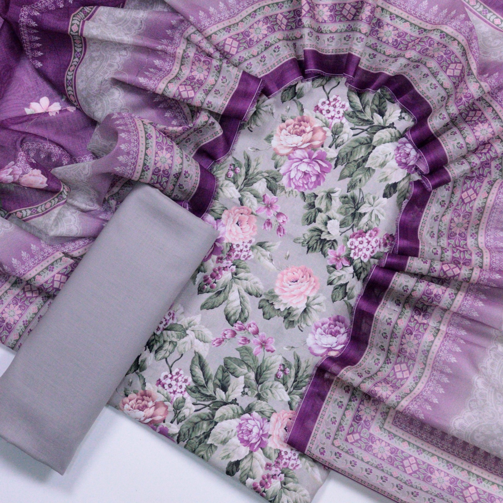 Bin Saeed 3pc Printed Lawn Unstitch 💞