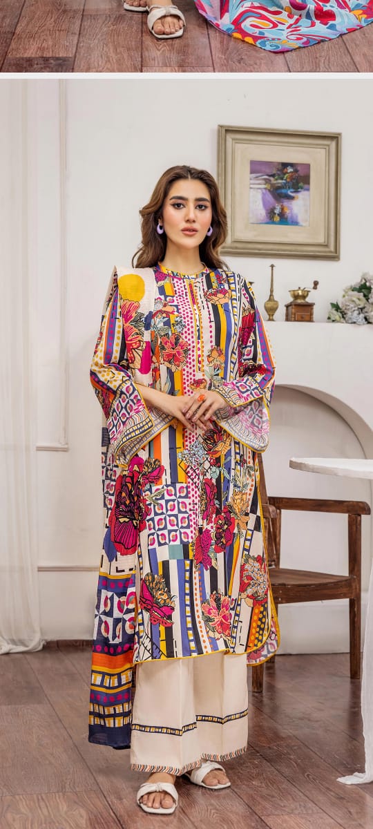 💯 Original Brand Gull Jee Lawn 3pc