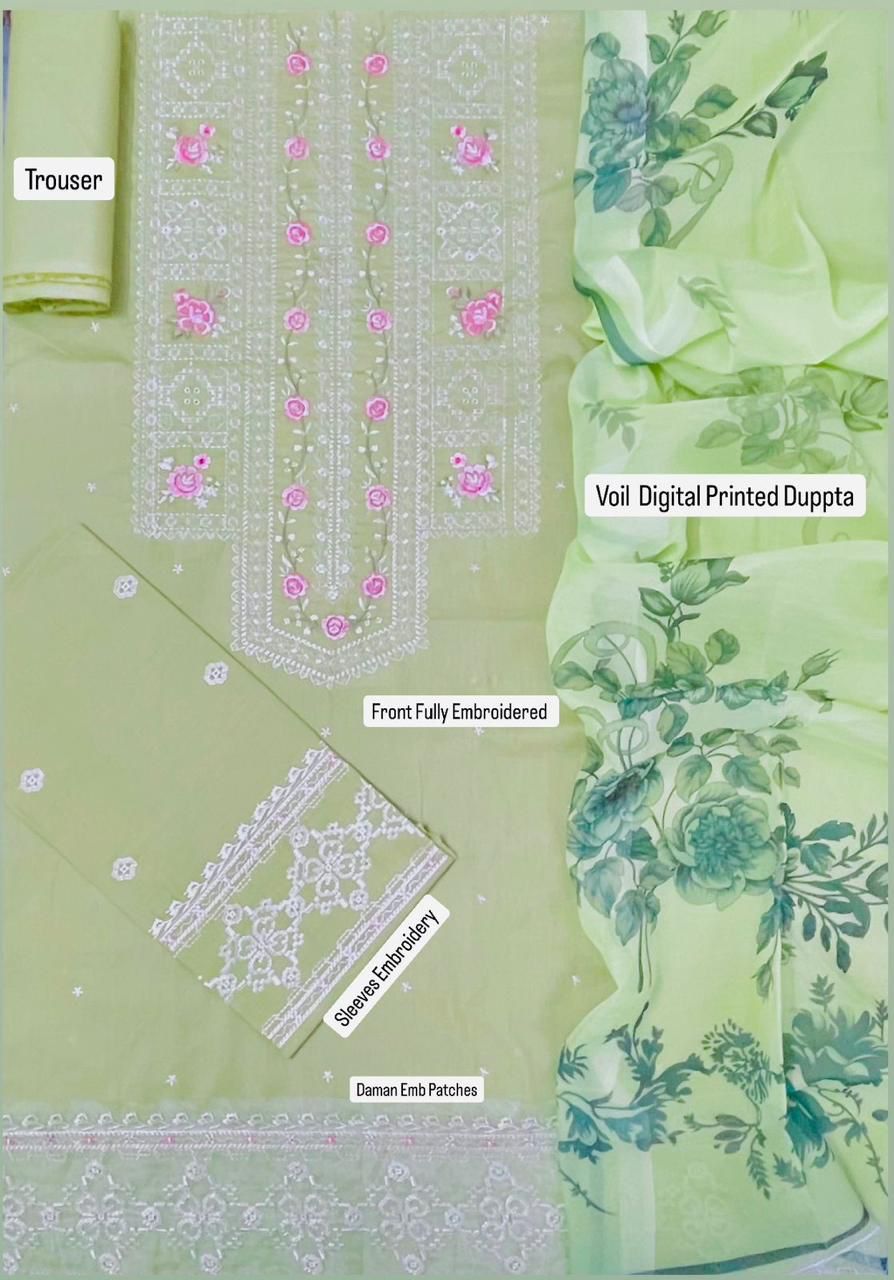 Mix Brand Replicas 3pc Embroidered