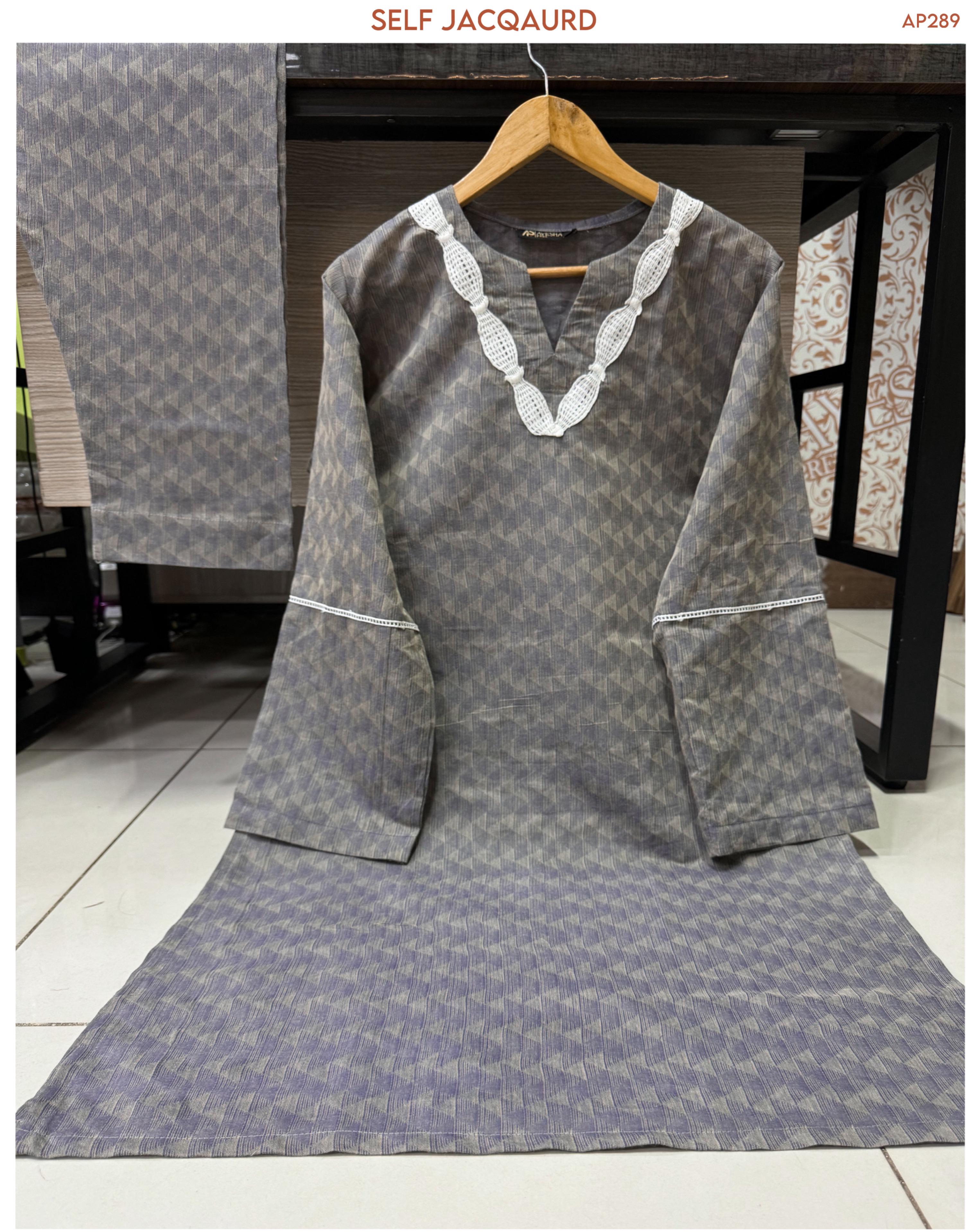 Self Jacquard Cotton 2pc Stitch