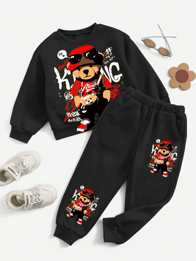*Kids Winter Collection* 🥶  *_SWEATSHIRT &TROUSER_* 😍  Fabric: *Fleece* 👍🏻