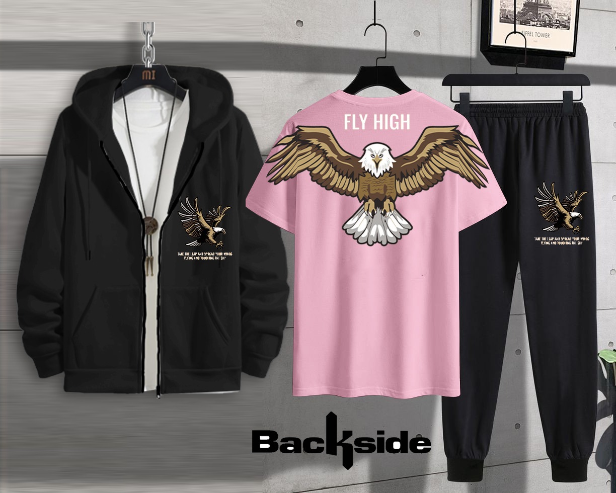 Winter Men' s Collection Pack of 3 Track Suits. T.Shirt+Trouser+Zipper