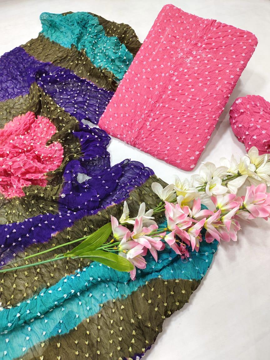 Crinkle Chiffon Chunri 2pc