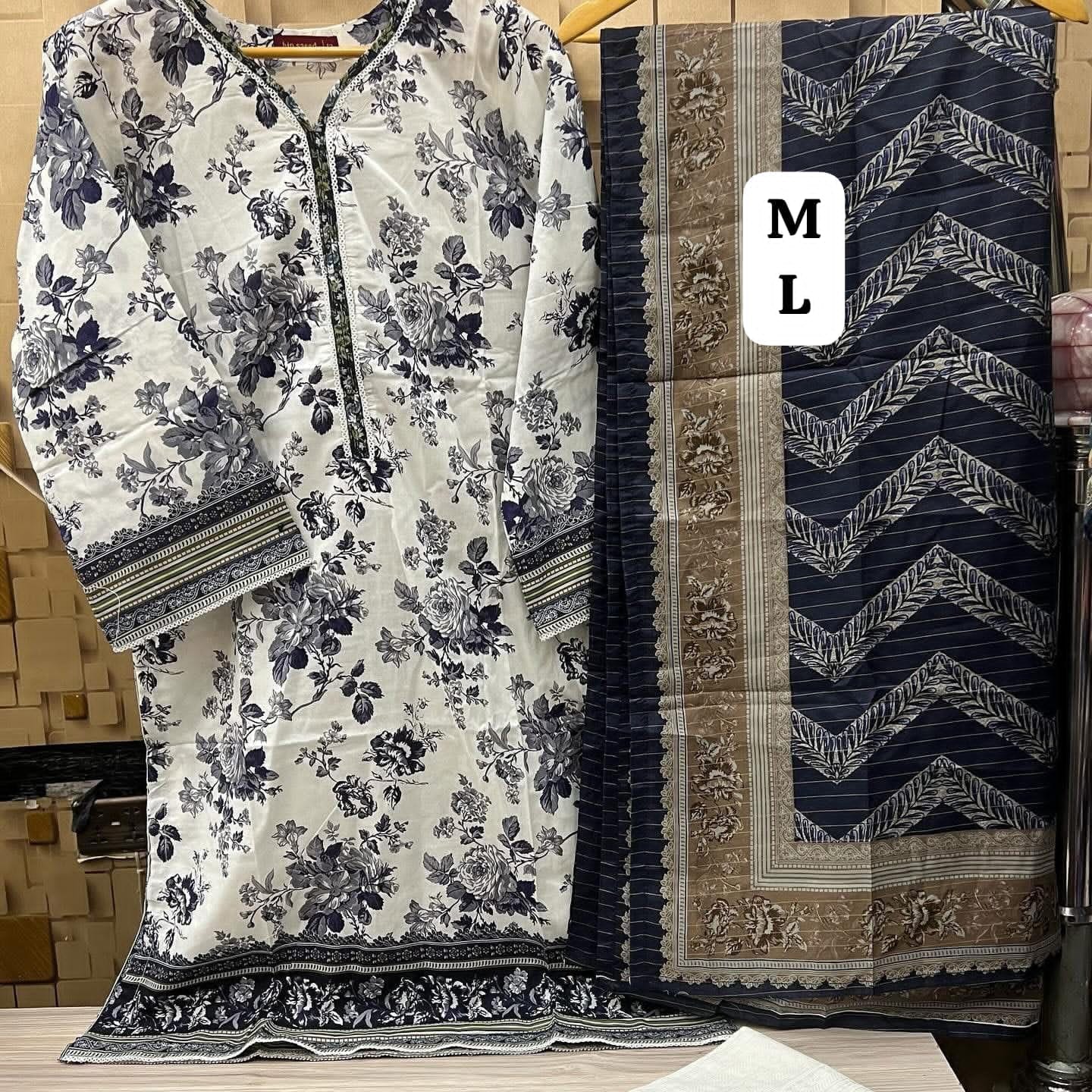 Bin Saeed Lawn 3pc Stitch 1
