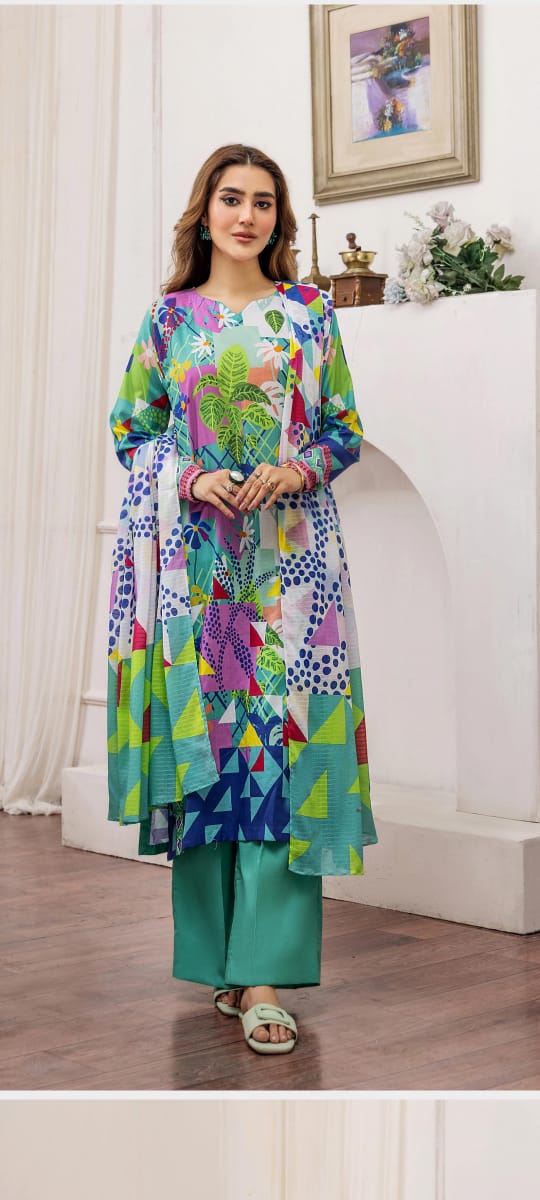 💯 Original Brand Gull Jee Lawn 3pc