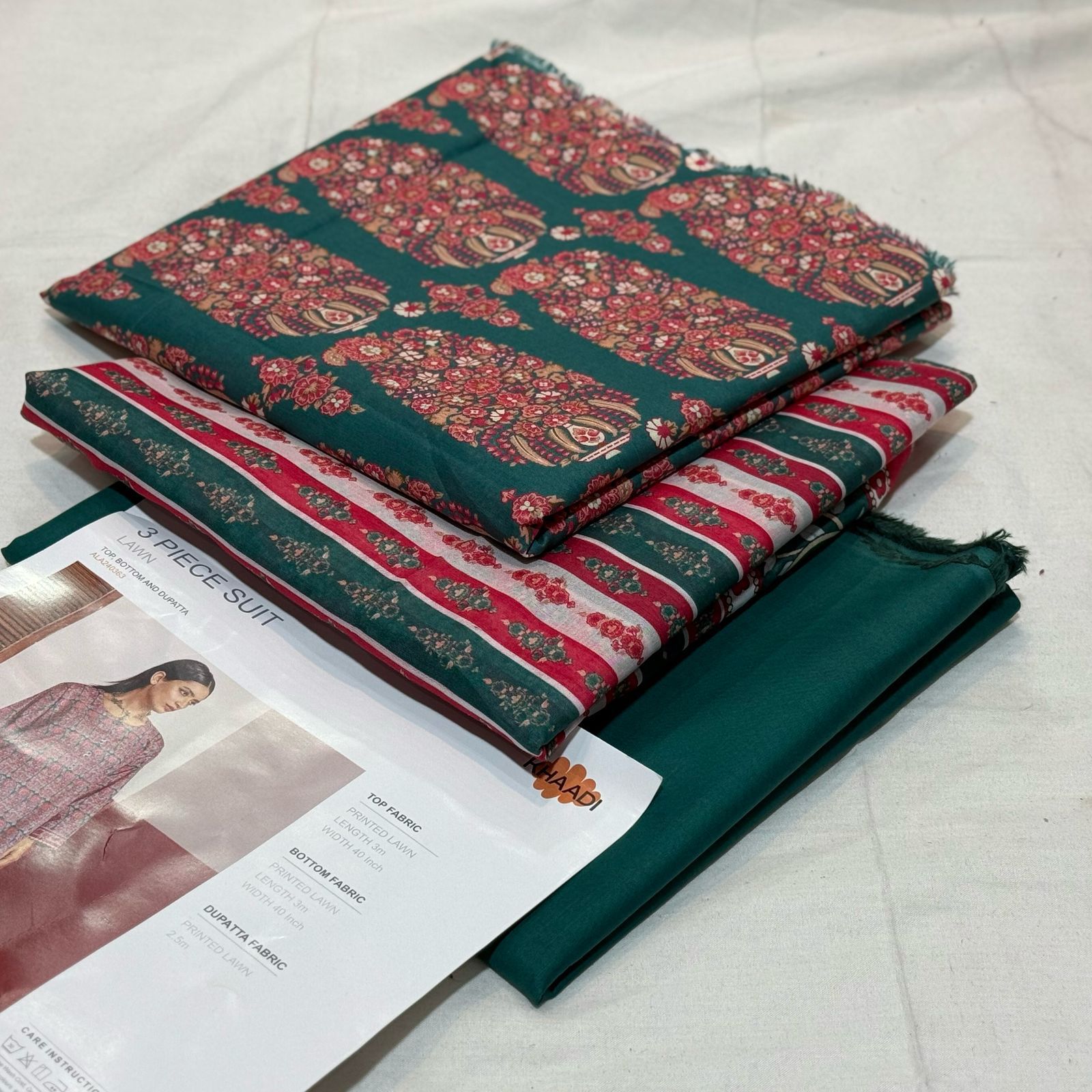 💯 Khaadi Lawn 3pc