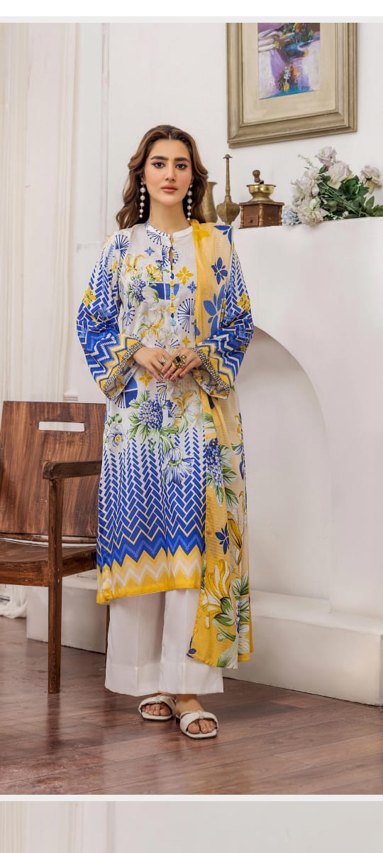 💯 Original Brand Gull Jee Lawn 3pc
