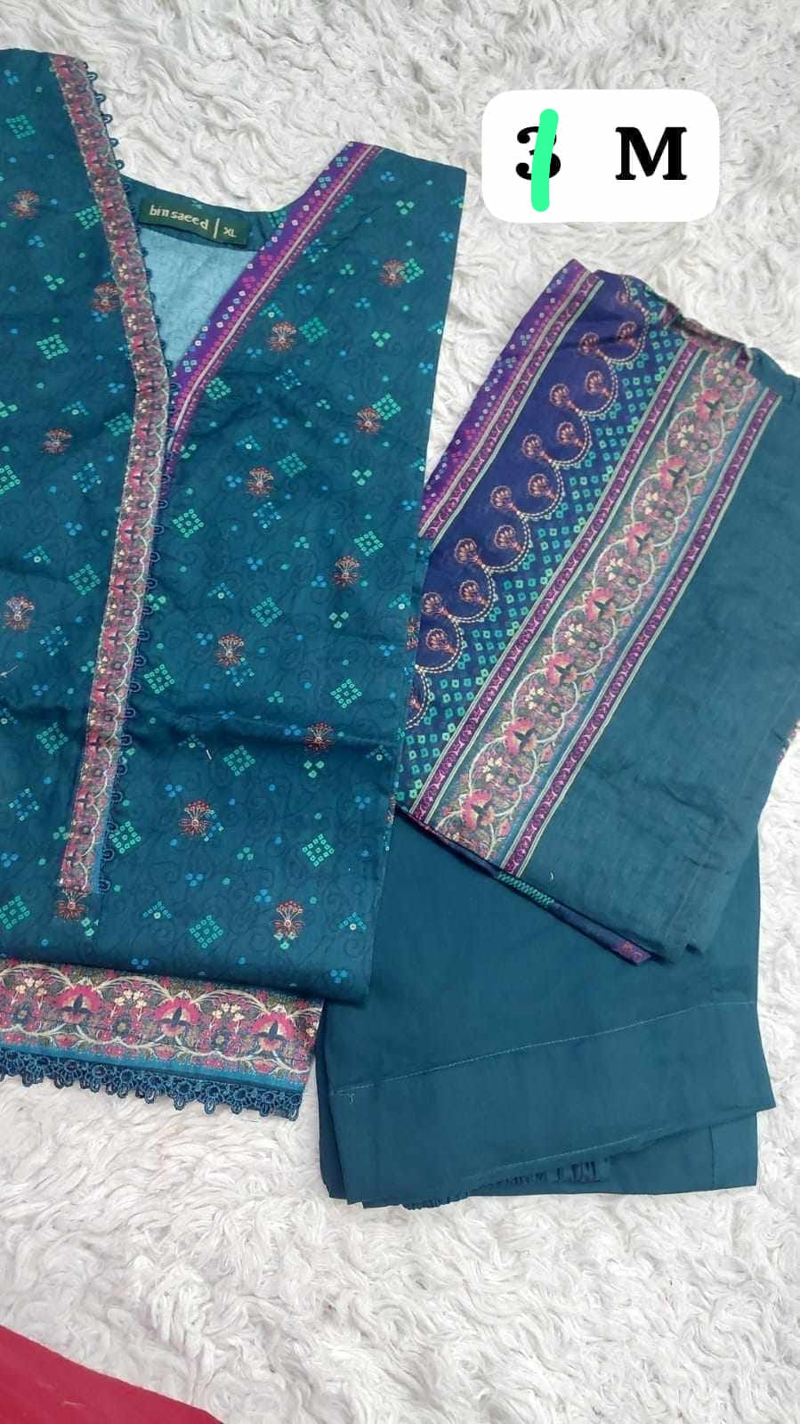 Bin Saeed Lawn 3pc Stitch