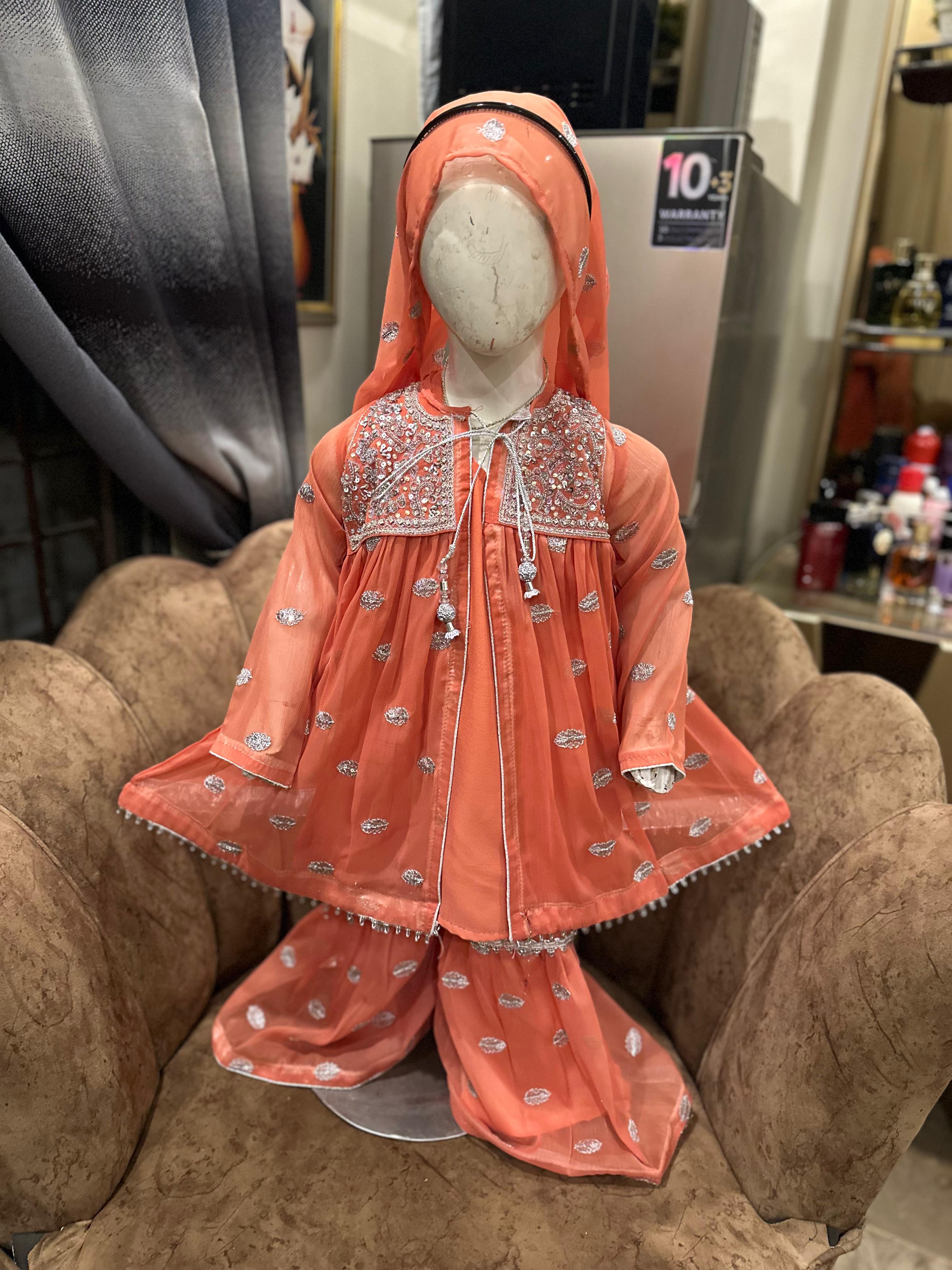 Kid's Chiffon Gharara