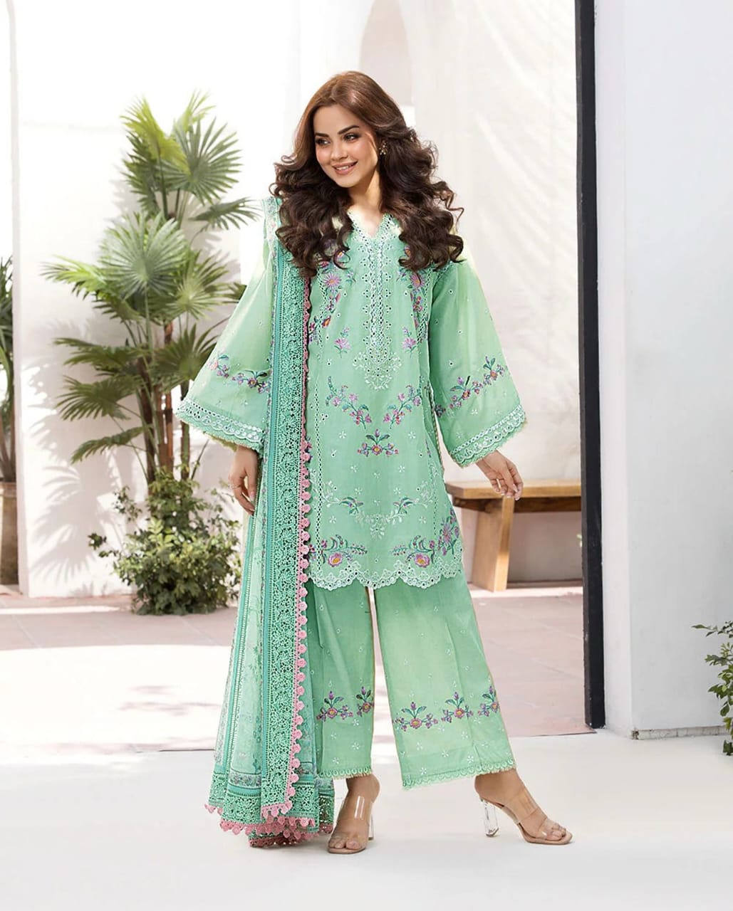 Lawn Embroidered 3pc Replica 7