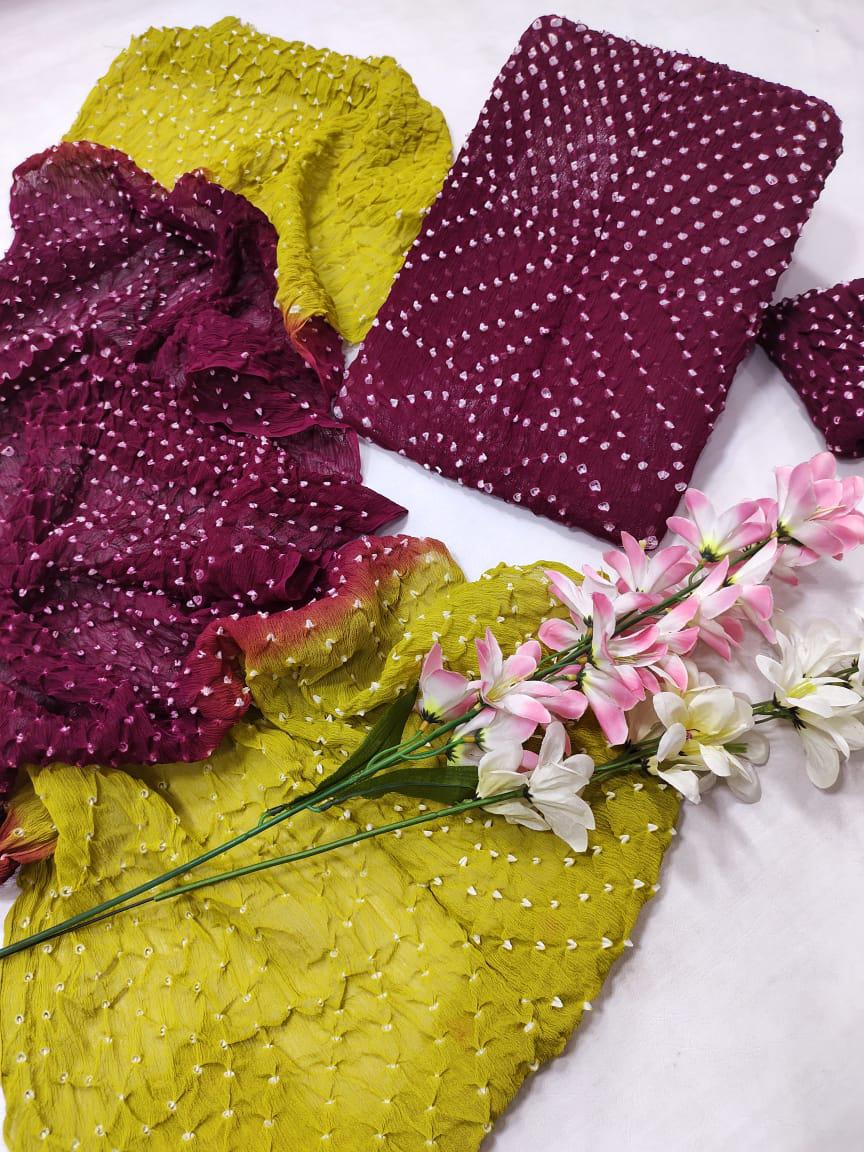 Crinkle Chiffon Chunri 2pc