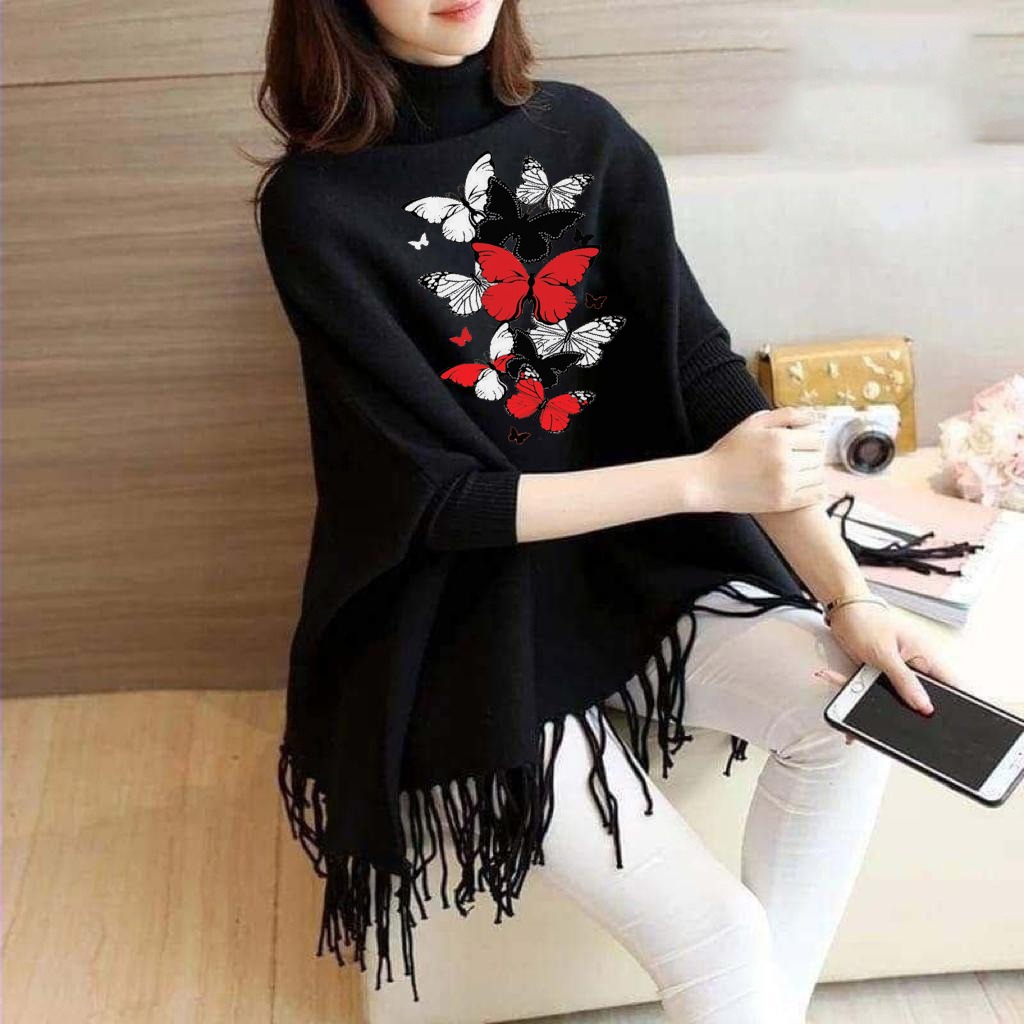 Poncho for women Fashion* Fabric fleece